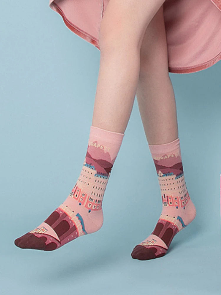 Cartoon Pattern Mid-Calf Socks A224