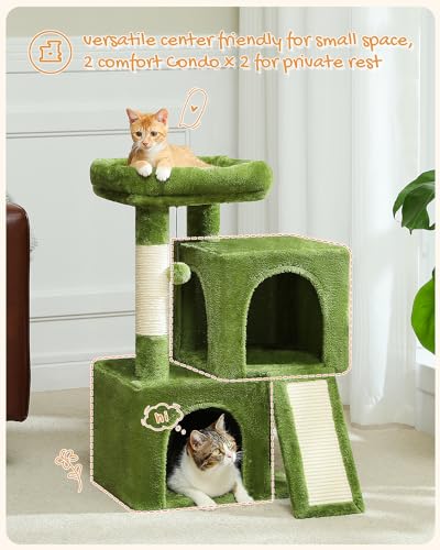 Large Gray Cat Tree with 2 Condos R69402