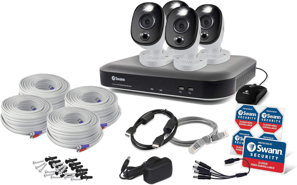 4 Channel 4 Camera Wired Surveillance DVR Security System with 1TB HDD D74669