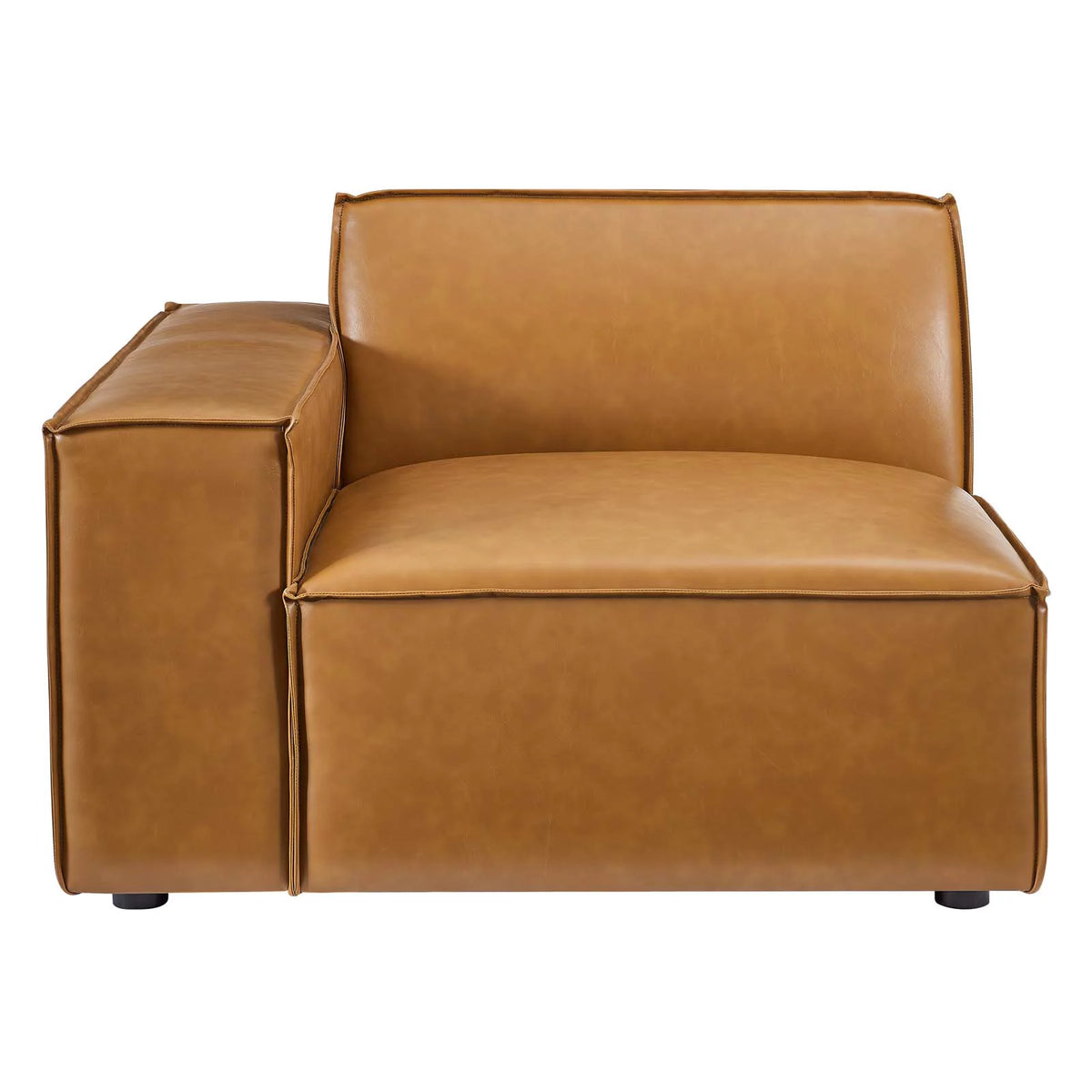 Tan 6-Piece Vegan Leather Sectional Sofa L96430