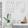 Set of 2 Wall Mounted Wood Wine Glass Rack L3442
