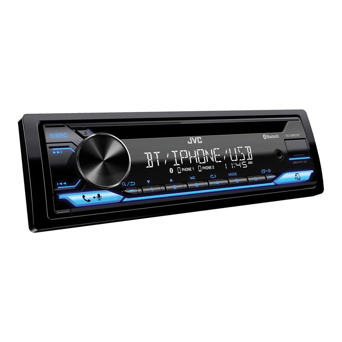 Single DIN Car Stereo CD Player with Bluetooth USB AM/FM Radio K257