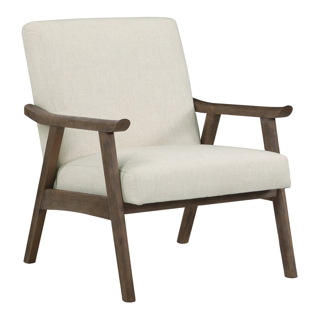 Linen White Fabric Armchair X2740