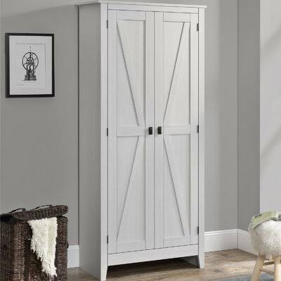 Ivory Pine 4 Shelf Storage Cabinet O9054
