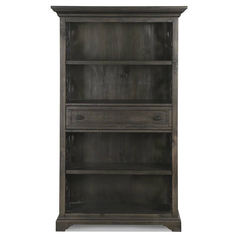 4 Shelf Bookcase in Weathered Peppercorn X4032