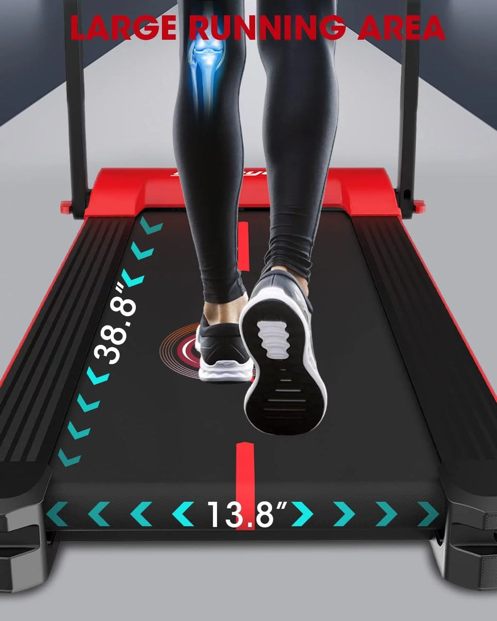 Blue Folding Treadmill with LED Display R5078