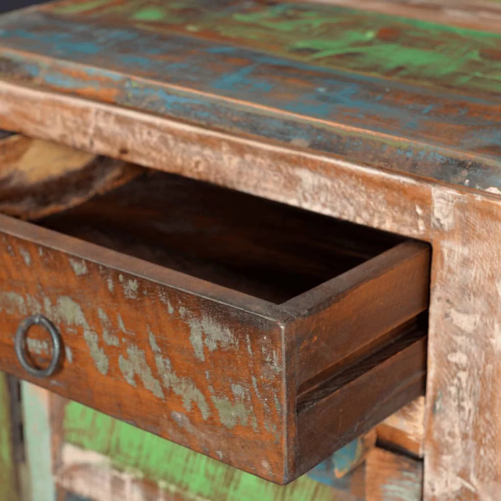 End Table with 1 Drawer 1 Door Reclaimed Wood F19874