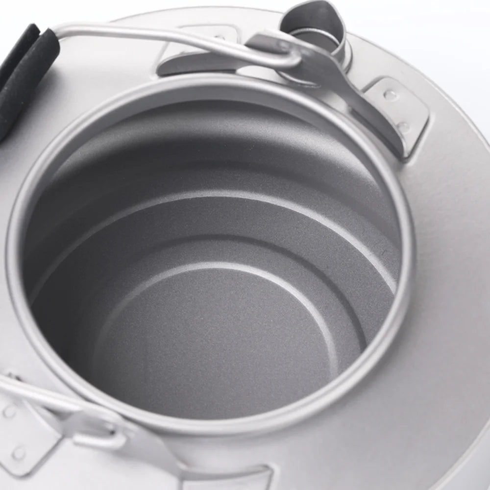 600ml Titanium Tea Pot Kettle Camping Coffee Pot S502