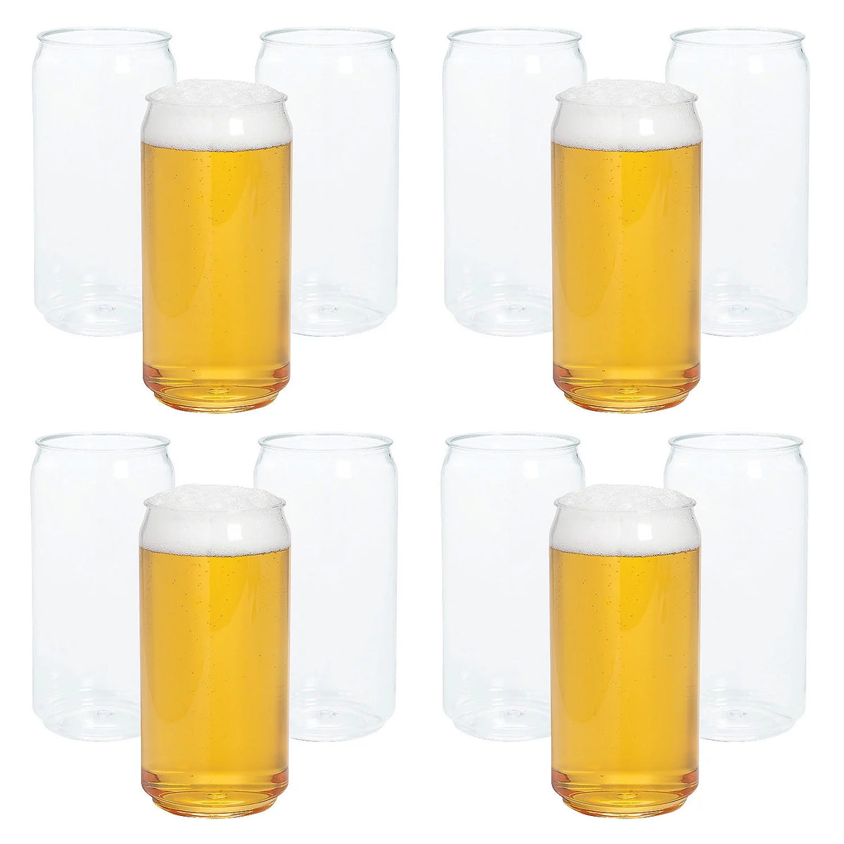 60 Pieces Can-Shaped Plastic Glasses S333