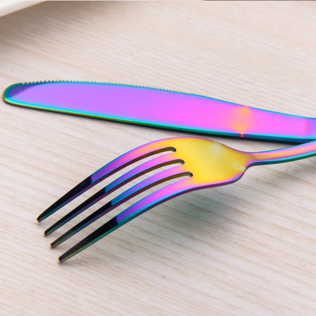 20 Piece Stainless Steel Titanium Plated Flatware Set M421
