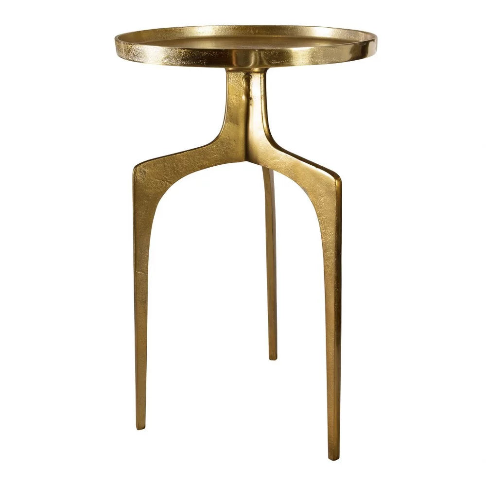 25 inch Round Accent Table with Three Curved Legs T984