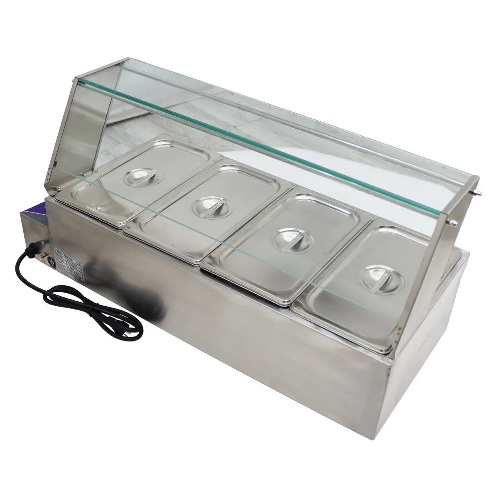 4-Pot Stainless Steel Electric Food Warmer J774331
