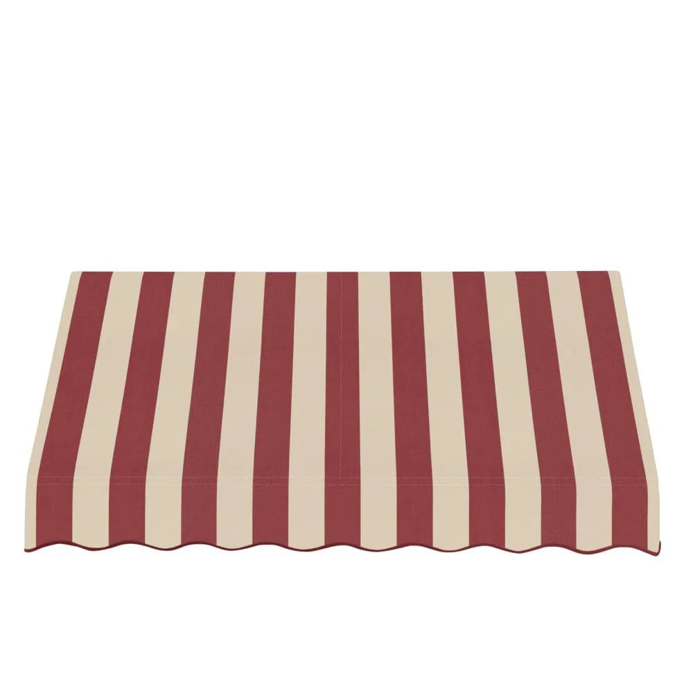 Burgundy/Tan Stripe Acrylic Fixed Awning F33675