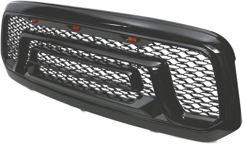 Matte Black Hood Mesh Grill F497