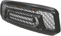 Matte Black Hood Mesh Grill F497