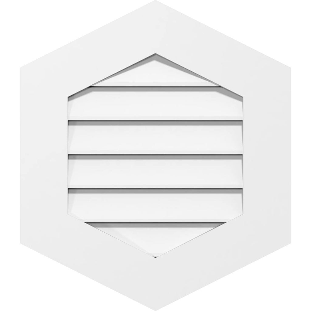 Vertical Peaked Surface Mount PVC Gable Vent T18761