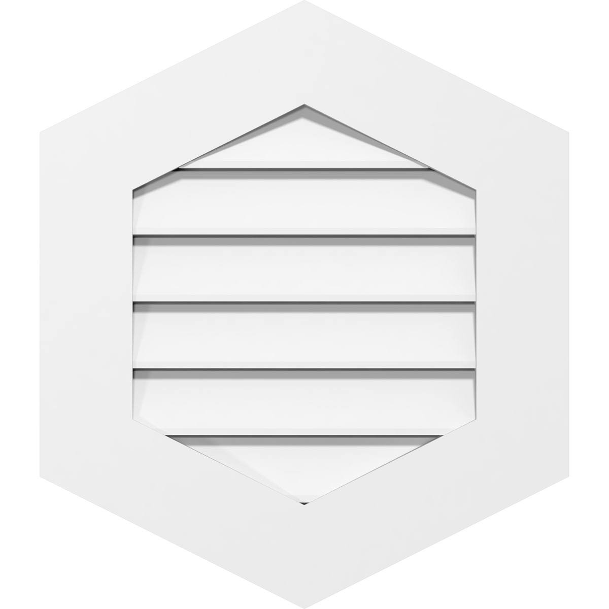 Vertical Peaked Surface Mount PVC Gable Vent T18761