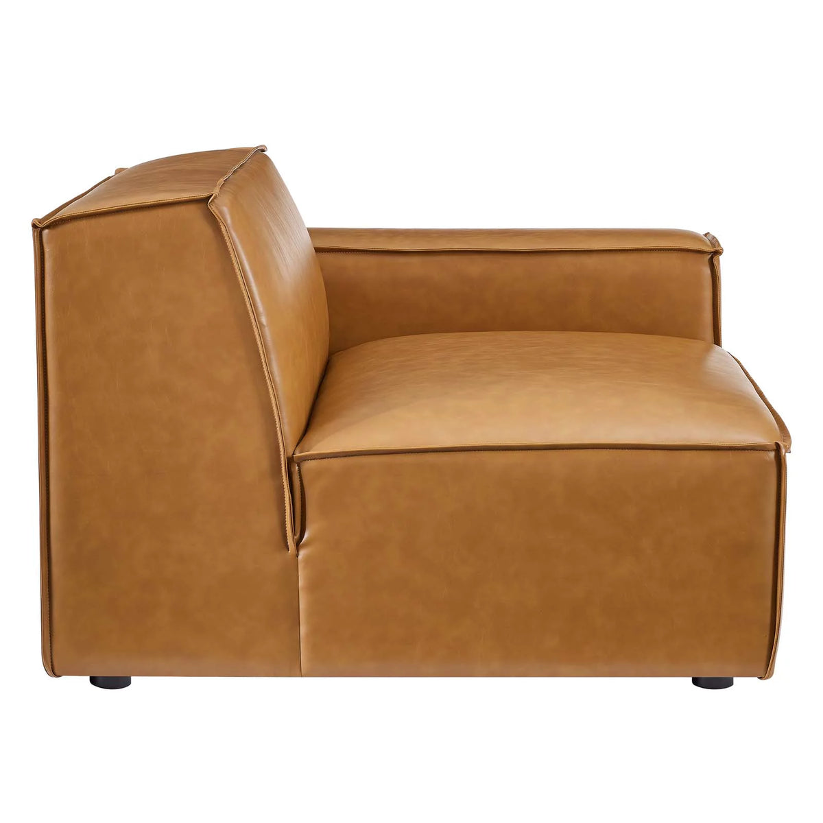 Tan 6-Piece Vegan Leather Sectional Sofa L96430