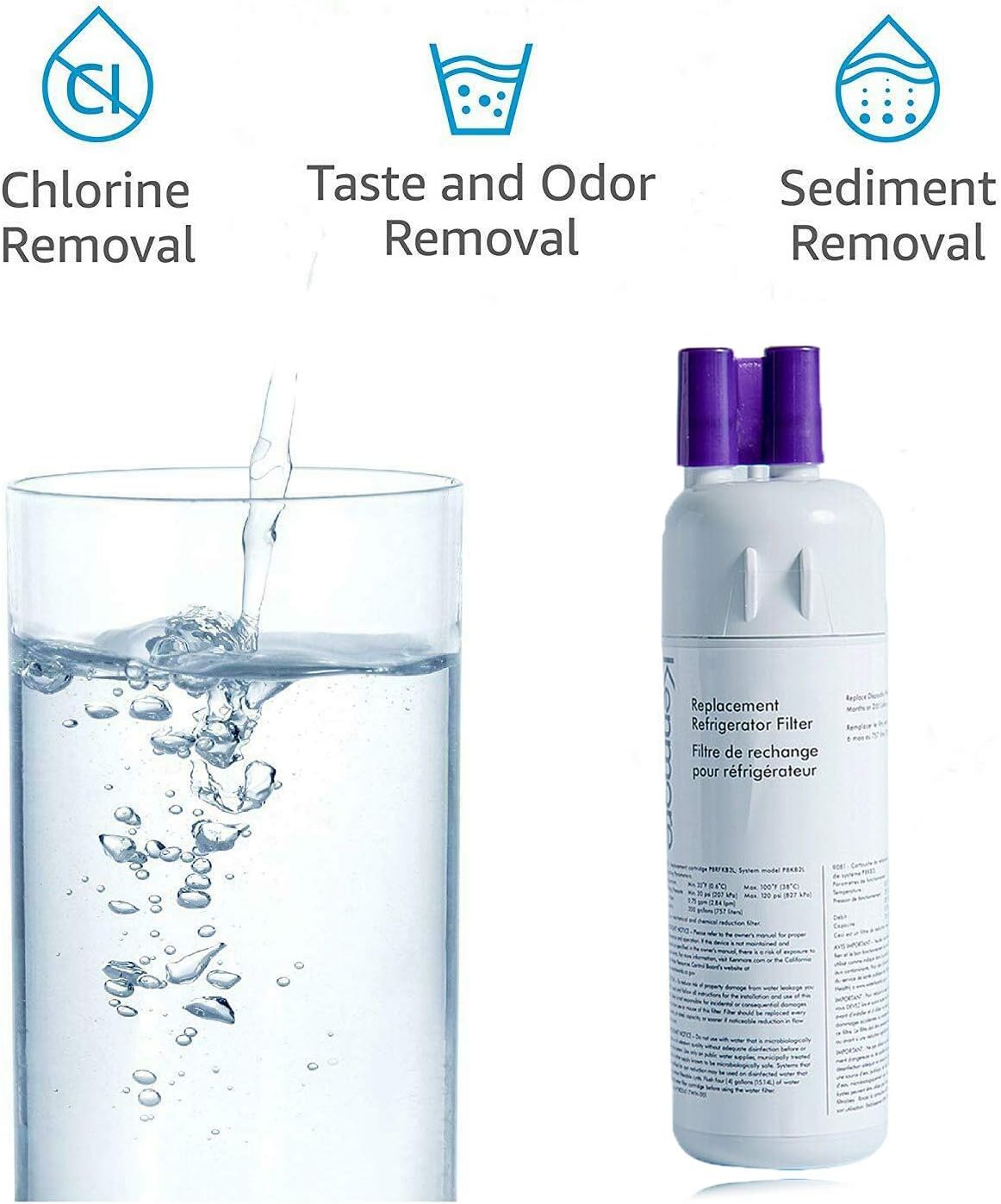 White Refrigerator Water Filter (3 PACKS) U940139