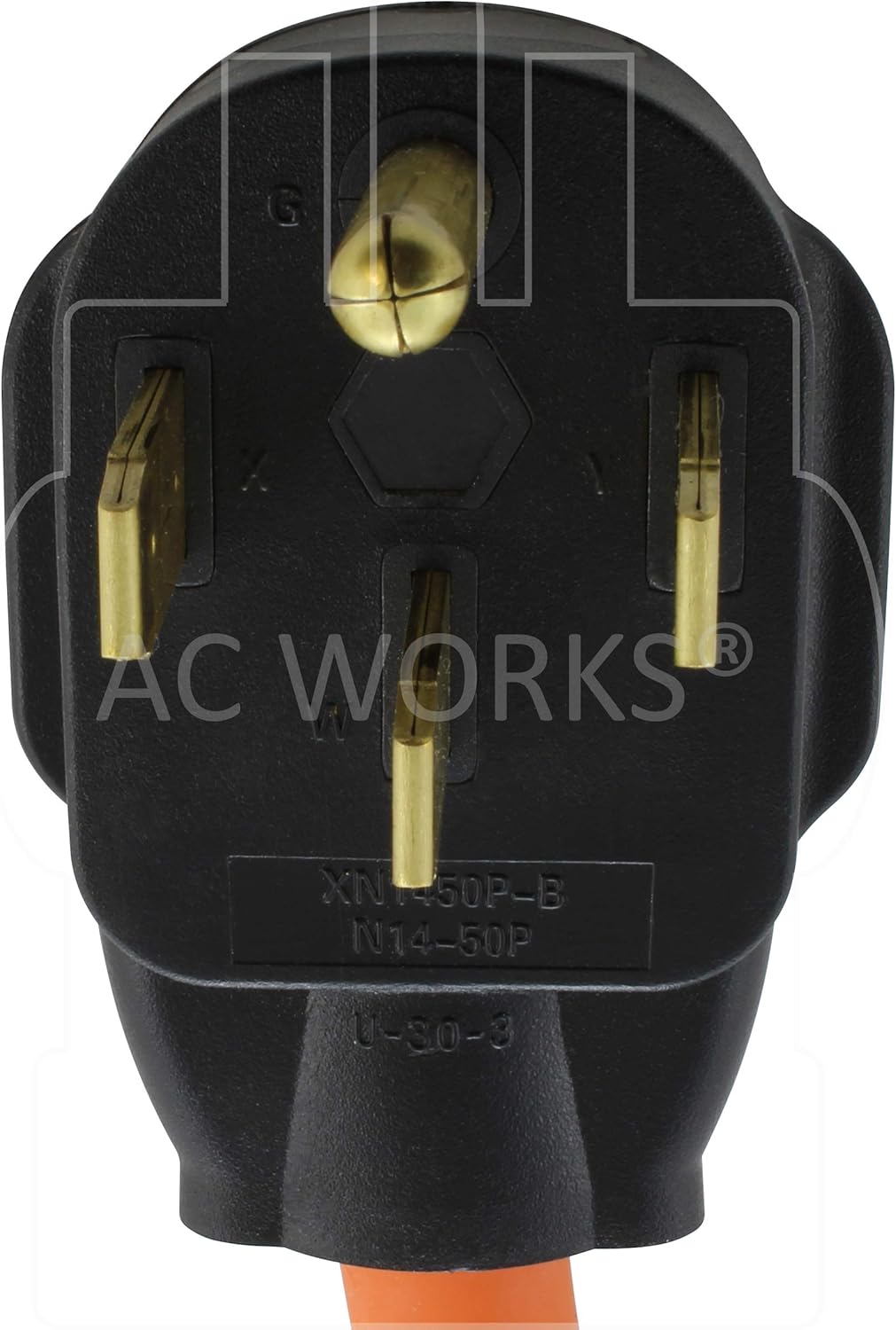 4-Prong 220-Volt Plug to 120-Volt 15/20Amp Household Female Adapter Cord, Pack of 2 G23468