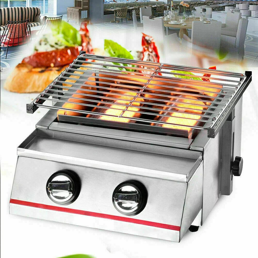 2 Burner Stainless Steel Portable Gas Grill K139