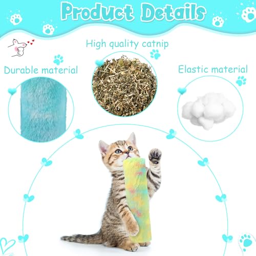6 Pcs Catnip Cat Toy with Crinkle Sound Soft Plush A44147