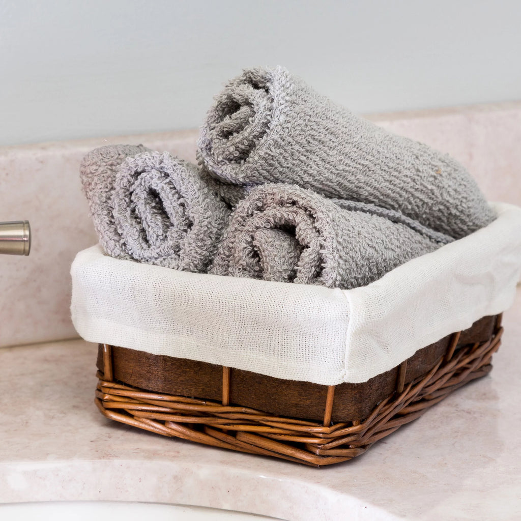 Wicker Laundry Hamper and Bath Storage Basket Set of 7 E670794