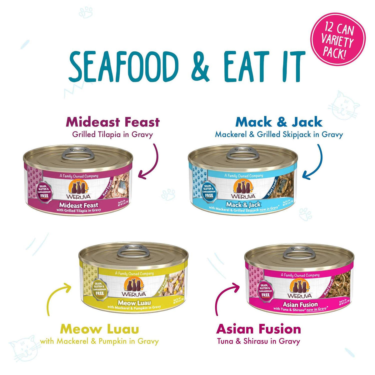 Seafood Wet Cat Food Variety Pack H38815