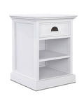 White Bedside Table with Shelves Q2075