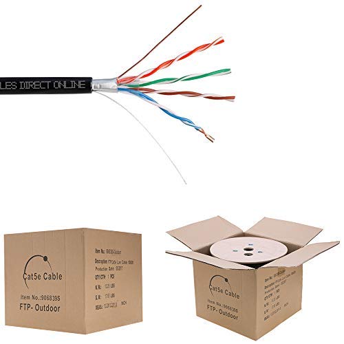 1000FT CAT5e FTP Outdoor 24 AWG Shielded Cable O1553