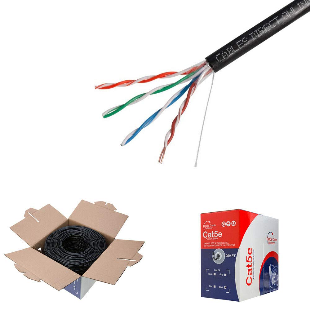 1000FT CAT5e FTP Outdoor 24 AWG Shielded Cable O1553