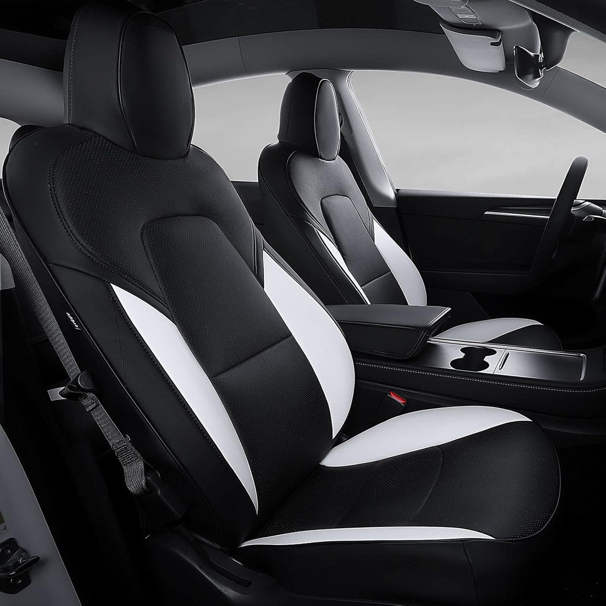 White Nappa Leather Car Seat Cover H87904