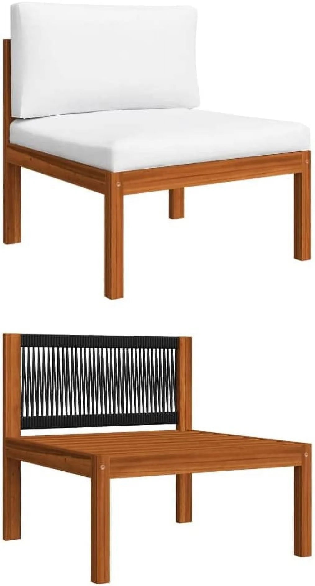 12 Piece Cream Solid Acacia Wood Patio Lounge Set Z245