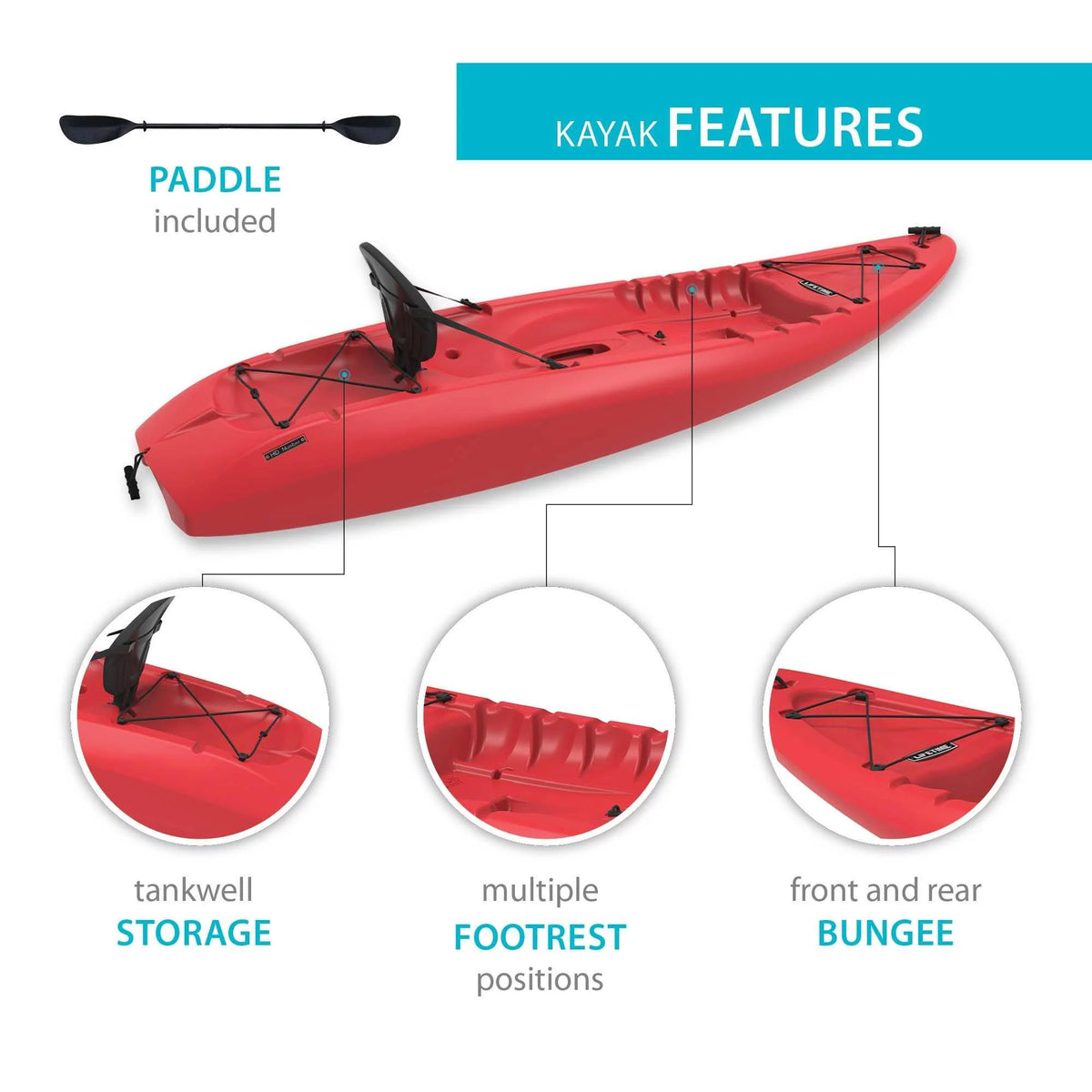 Sit-on-Top Kayak Glacier Blue G536