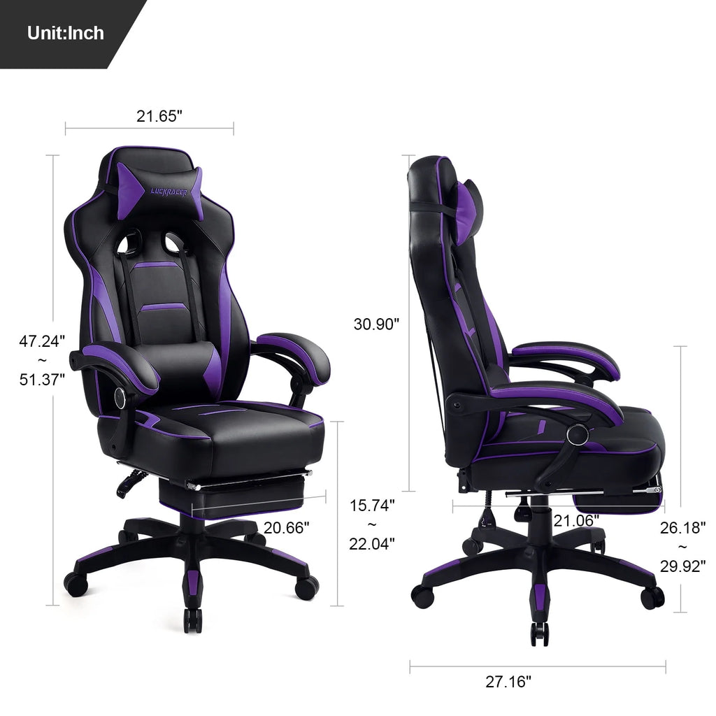 Purple Ergonomic Swivel Gaming Chair M826407