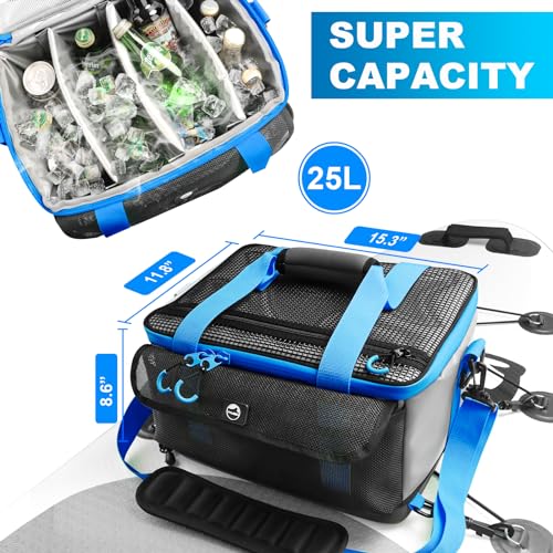 Waterproof Hard Bottom SUP Cooler Deck Bag with Mesh Front Pocket O711805