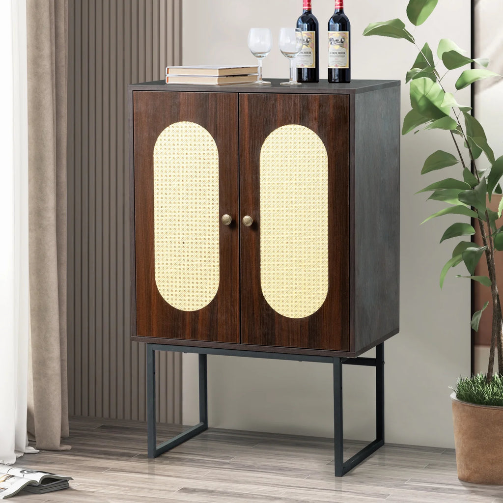 36" Rattan Woven 2 Door Sideboard W73463