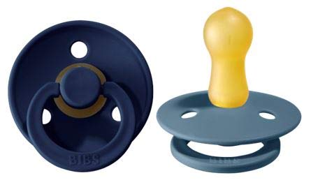 Set of 2 Natural Rubber Baby Pacifiers Z40298