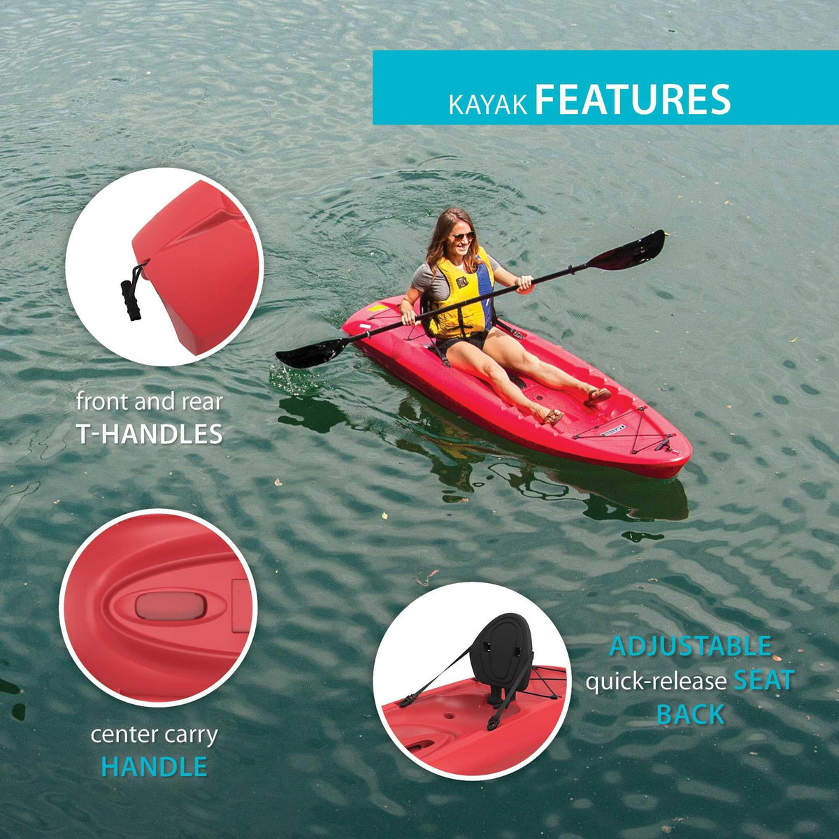 Sit-on-Top Kayak Glacier Blue G536