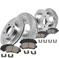 4 Lug Rotors + Ceramic Pads + Clips W7773