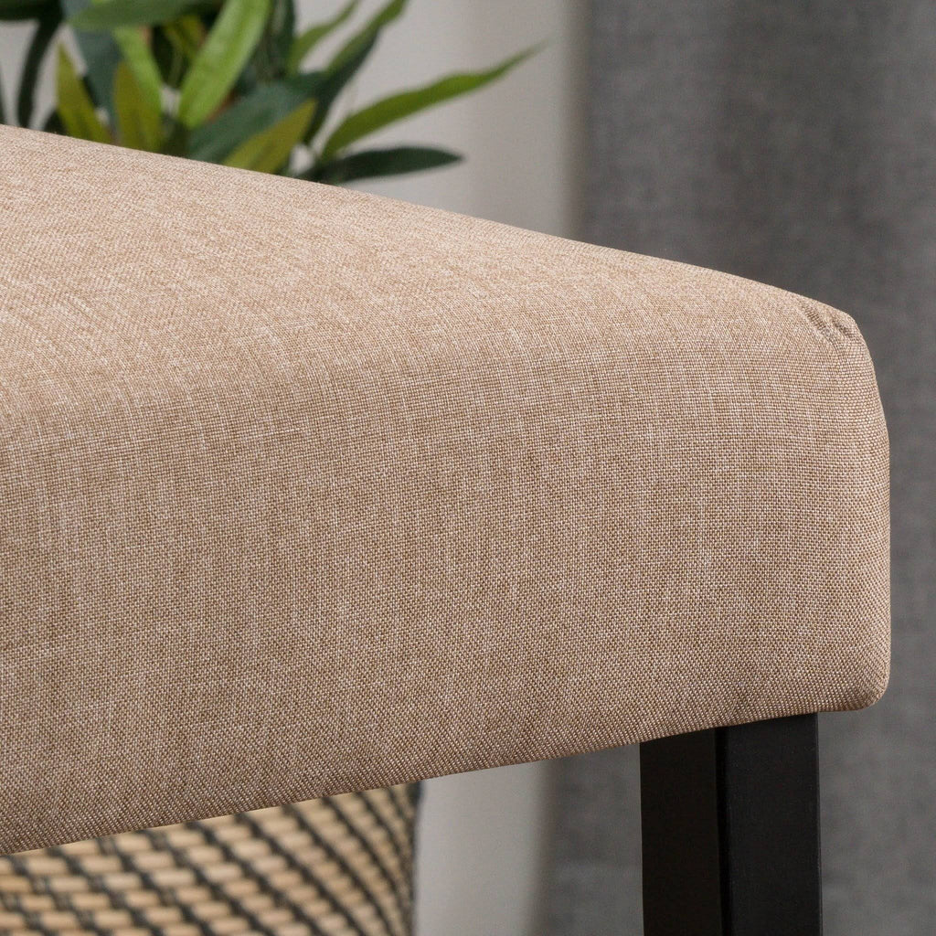 Brown Mocha Fabric Barstool (Set of 2) L746