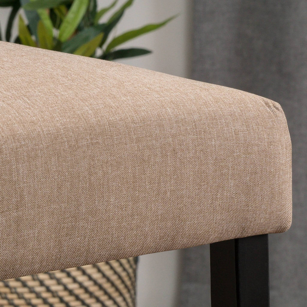 Brown Mocha Fabric Barstool (Set of 2) L746