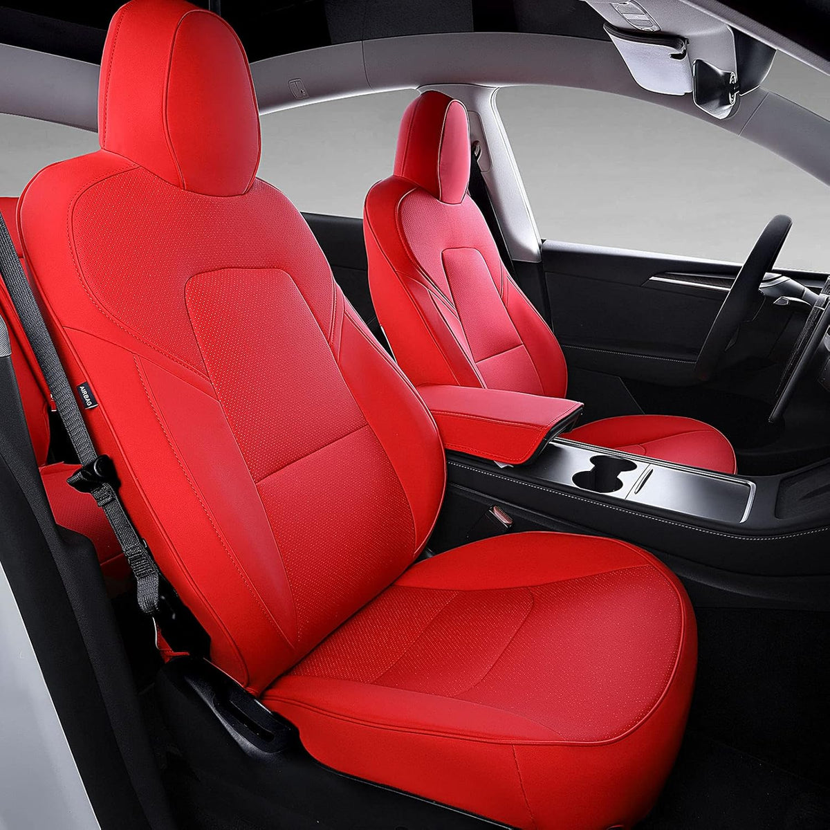 White Nappa Leather Car Seat Cover H87904