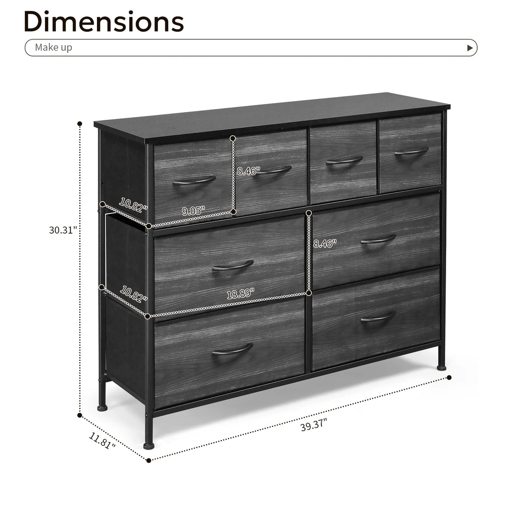 8 Drawer Fabric Storage Dresser X963042