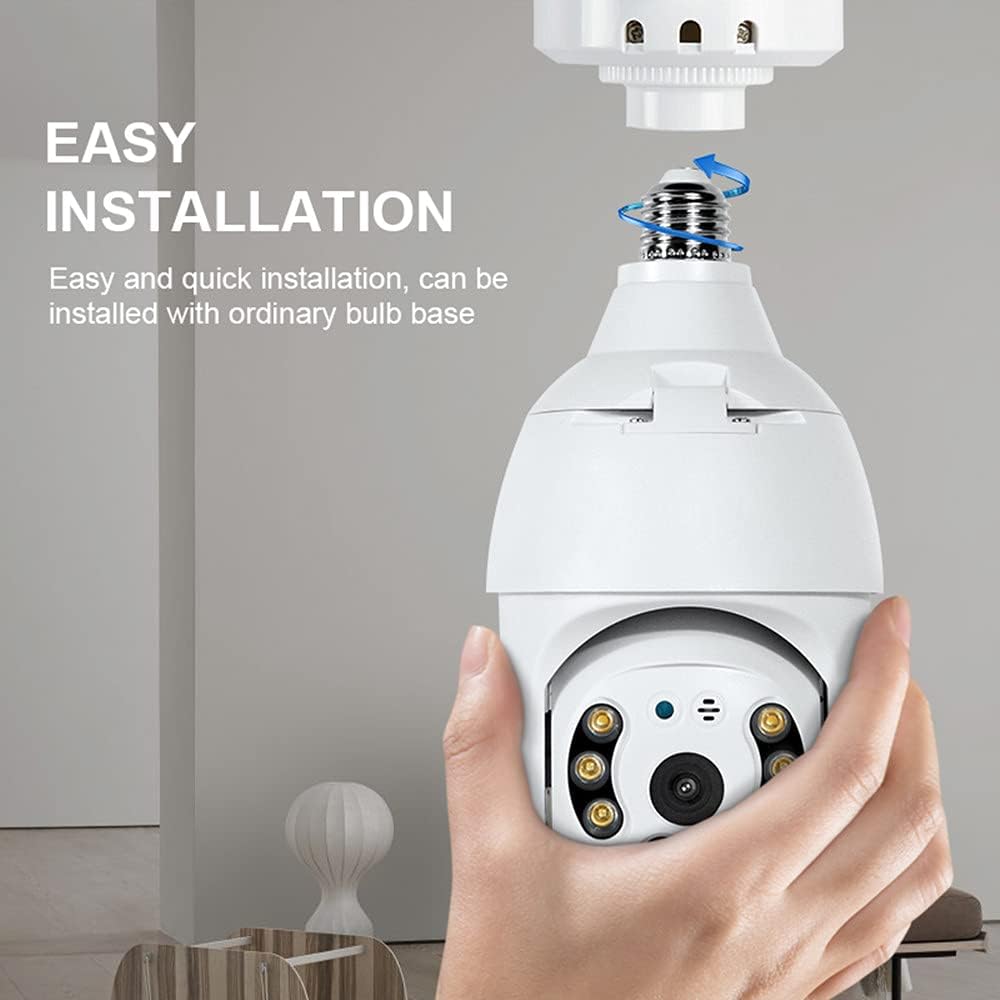 2K 3.0MP Wireless PTZ Security Camera with E27 Bulb Connector B20440