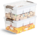17 Qt Plastic Storage Bins with Lids, Clear, 2 Packs N65210