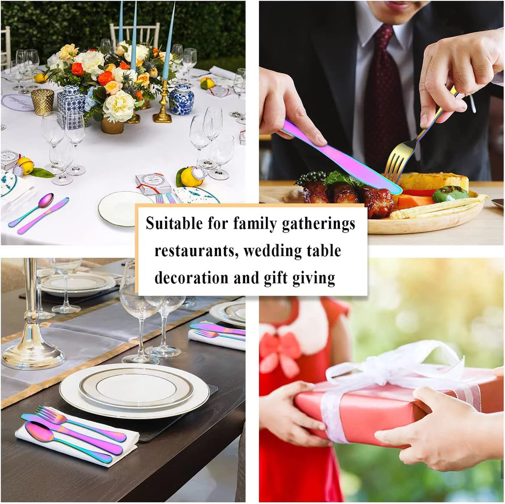 20 Piece Stainless Steel Titanium Plated Flatware Set M421