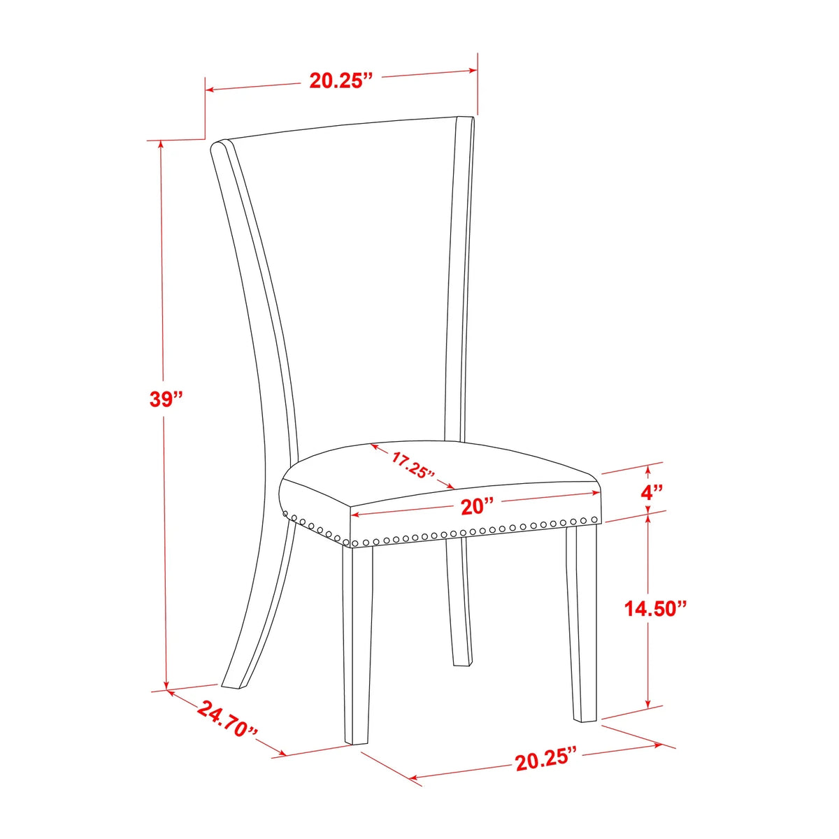 6-piece Wood Dining Set with Cushion Chairs in Gray K4034