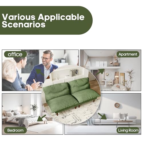 Green Corduroy 4 in 1 Convertible Futon Sofa Bed H289