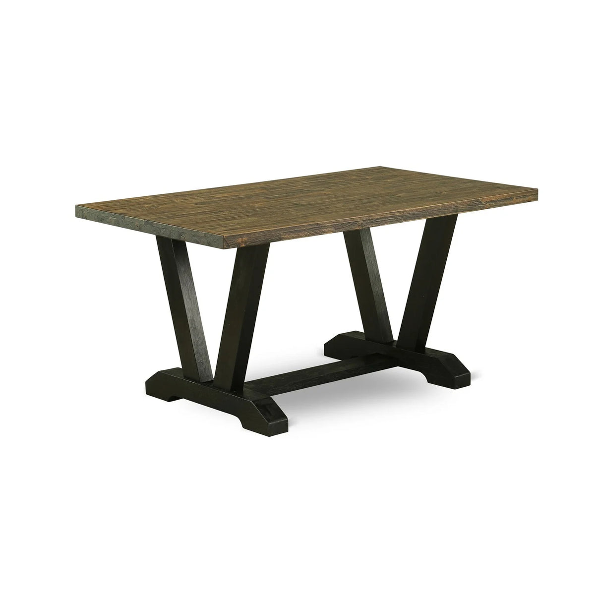 6-piece Wood Dining Set with Cushion Chairs in Gray K4034